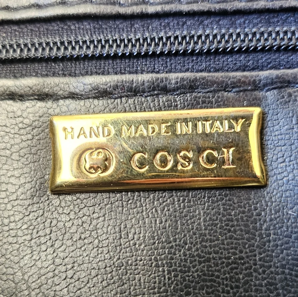 Vintage Cosci Hand Made In Italy Brown Woven Leather Crossbody Bag - Picture 8 of 9
